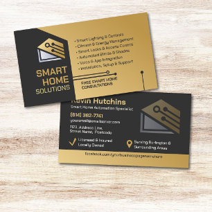 Modern Smart Home Automation Specialist Business Card