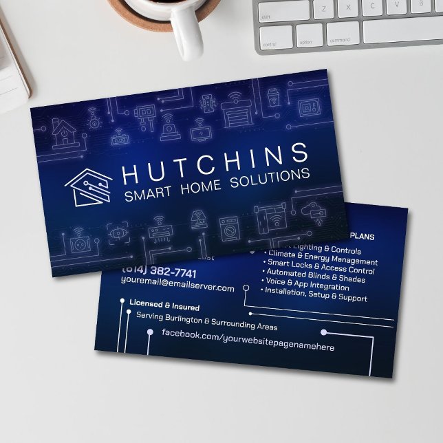 Modern Smart Home Automation Technology Business Card (Creator Uploaded)