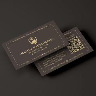 Modern Smart Home Technician Espresso Business Card