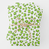 Modern Snow Leopard Green Animal Print Chic Gift