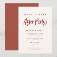 Modern snow pink Happily ever after party