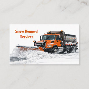 Modern Snow Ploughing Black & Blue Business Card