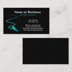 Modern snowboarding business card