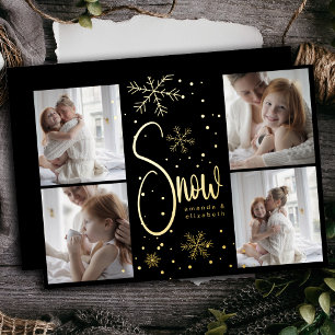 Modern Snowflake 4 Family Pictures Christmas 2023