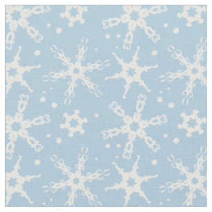 Modern Snowflake All-over Pattern Fabric