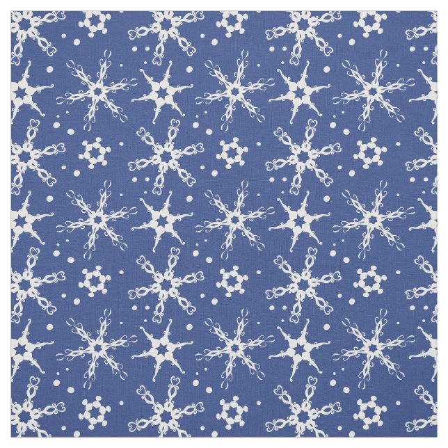 Modern Snowflake All-over Pattern Fabric (Swatch)