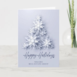 Modern Snowflake Christmas Corporate Greeting Holiday Card