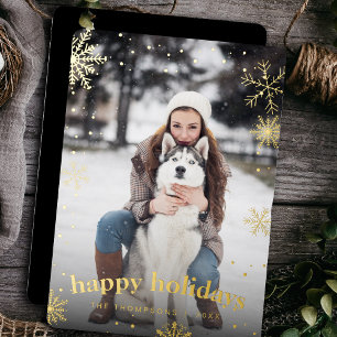 Modern Snowflake Family Christmas 2024 Picture