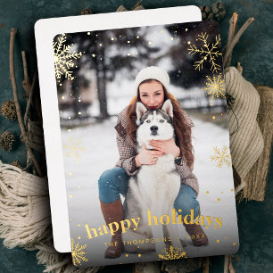 Modern Snowflake Family Christmas 2024 Picture