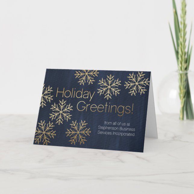 Modern Snowflake Holiday Greeting Business Holiday (Front)