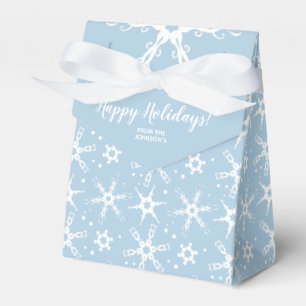Modern Snowflake Personalised Favour Gift Box