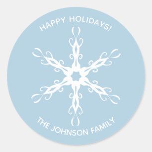 Modern Snowflake Personalised Sticker