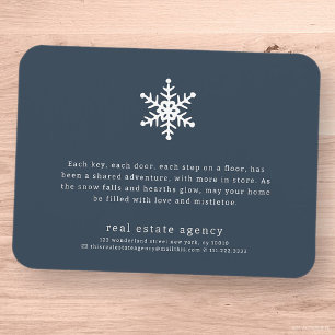 Modern Snowflake Real Estate Business Holiday Magnet