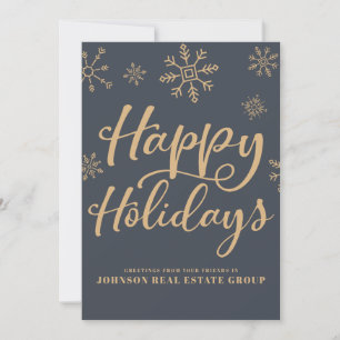 Modern Snowflakes Holiday Greetings