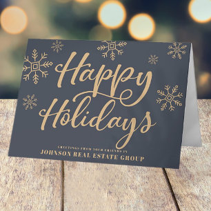 Modern Snowflakes Holiday Greetings