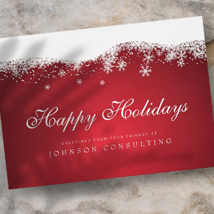 Modern Snowflakes Holiday Greetings Card