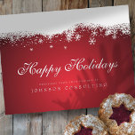 Modern Snowflakes | Holiday Greetings Postcard<br><div class="desc">Your business logo can be added

Available here:
http://www.zazzle.com/selectpartysupplies</div>