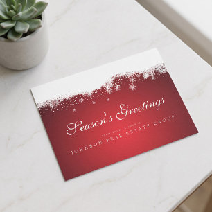 Modern Snowflakes Holiday Season's Greetings Postcard