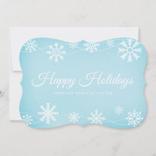 Modern Snowflakes   Medical Holiday Greetings Card