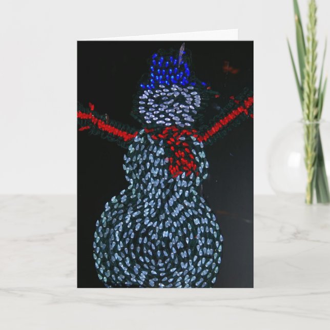 Modern Snowman Holiday Card (Front)