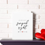 Modern So Glad I Swiped Right Valentine's Holiday Card<br><div class="desc">Show her or him that you are blessed with modern "I'm so glad I swiped right" Valentine's greeting card and with personal message inside.</div>