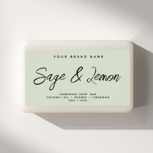 Modern soap simple elegant cosmetics label