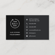 Modern Social Media Icons Business Card 