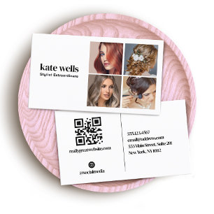 Modern  Social Media Networking Photo Card QR Code