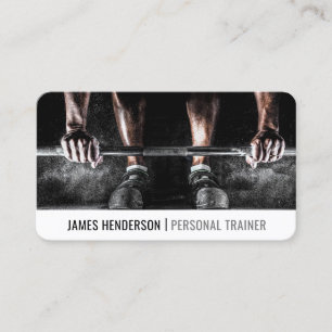 Modern Social Media Personal Trainer Business Card