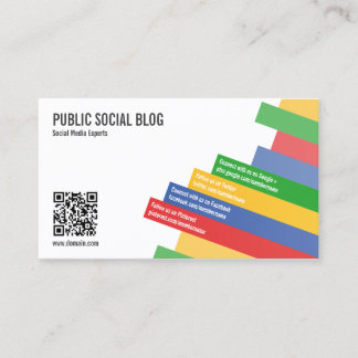 Modern Social Media QR Code Business Card