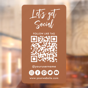Modern Social Media QR Code Connect With Us