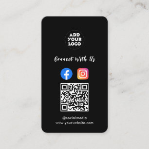 Modern Social Media QR Code   Instagram Facebook  Business Card
