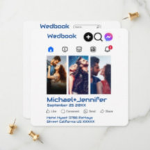 Modern Social Media-Themed Photo QR Code Wedding