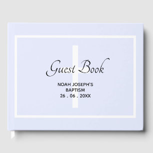 Modern Soft Blue BAPTISM GUEST BOOK