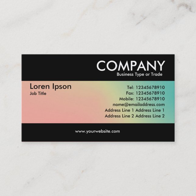 Modern - Soft Gradients Business Card (Front)