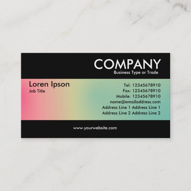 Modern - Soft Gradients Business Card (Front)