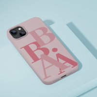 Modern Soft Pink initial minimal contemporary