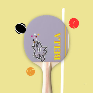 Modern Soft Purple initial minimal contemporary Ping Pong Paddle