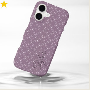 Modern Soft Violet Circle Tiles Custom Name