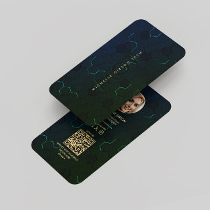 Modern Software Engineer Developer Green Business Card