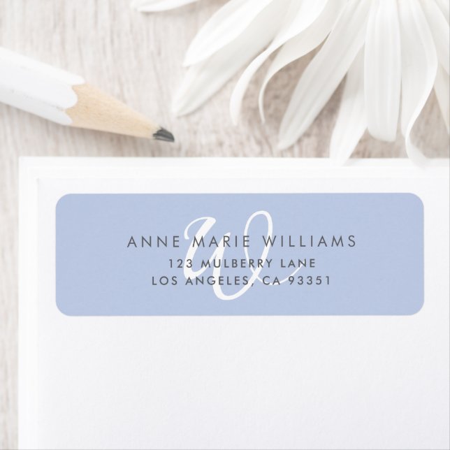 Modern Solid Blue White Script Monogram (Insitu)