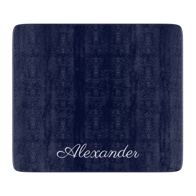 Modern Solid colour grey template  Black Script   Cutting Board (Front)
