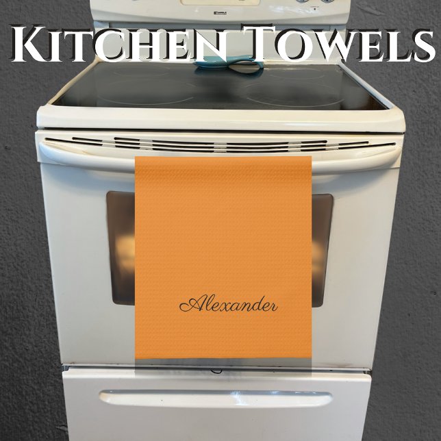 Modern Solid colour orange Tea Towel (Creator Uploaded)