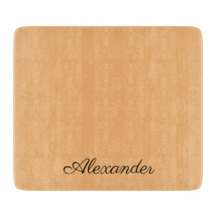 Modern Solid colour Peach template Black Script  Cutting Board