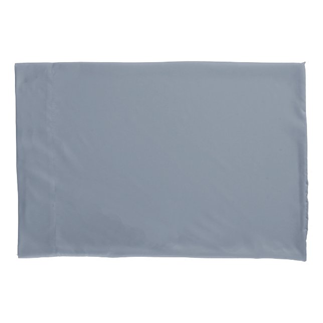 Modern Solid Dusty Blue Pillowcase (Front-Left)