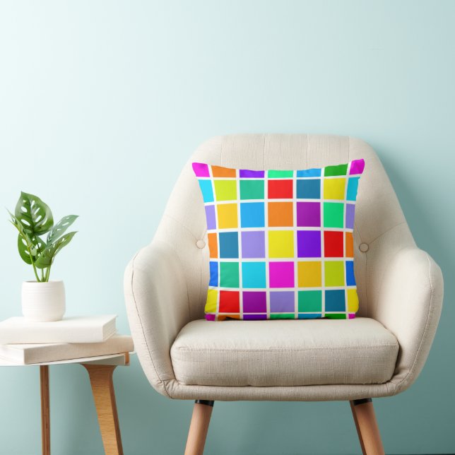 Modern solid geometric shapes pattern 27 cushion (Chair)