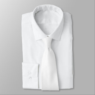 Modern Solid Minimal White Tie Black Monogram 