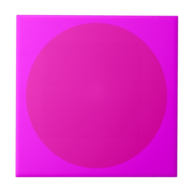 Modern Solid Pink Magenta Wall Decor | Trendy Pink Tile (Front)