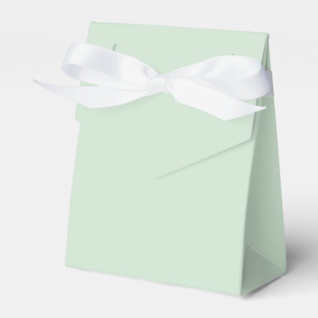 Modern Solid Soft Sage Green Simple Chic Elegant Favour Box (Front Side)