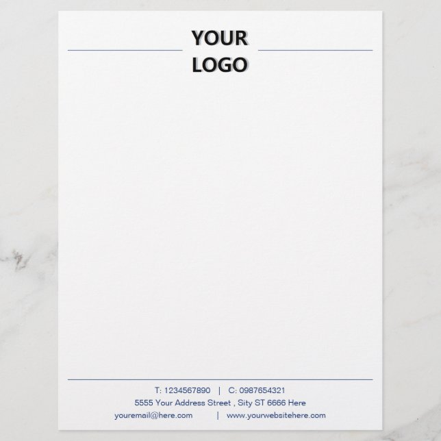 Modern Solors Business Office Letterhead with Logo (Front)